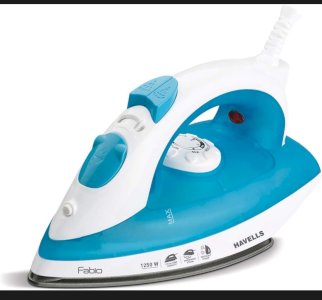 HAVELLS Fabio 1250 W Steam Iron with Teflon Coated Sole Plate, Vertical & Horizontal Ironing & 2 Years Warranty. (Blue) 62% off